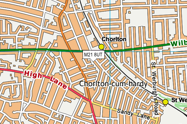 M21 8UT map - OS VectorMap District (Ordnance Survey)