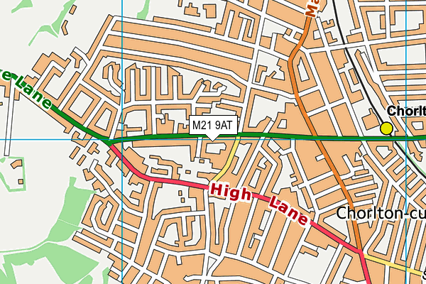 M21 9AT map - OS VectorMap District (Ordnance Survey)