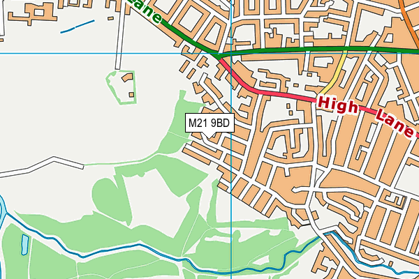 M21 9BD map - OS VectorMap District (Ordnance Survey)