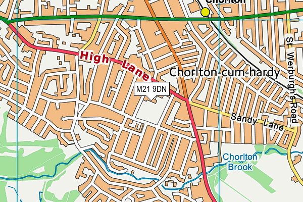 M21 9DN map - OS VectorMap District (Ordnance Survey)