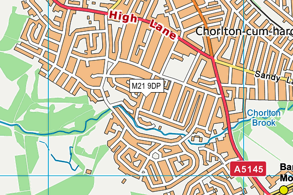 M21 9DP map - OS VectorMap District (Ordnance Survey)