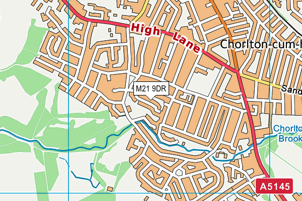 M21 9DR map - OS VectorMap District (Ordnance Survey)