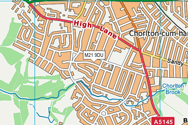 M21 9DU map - OS VectorMap District (Ordnance Survey)