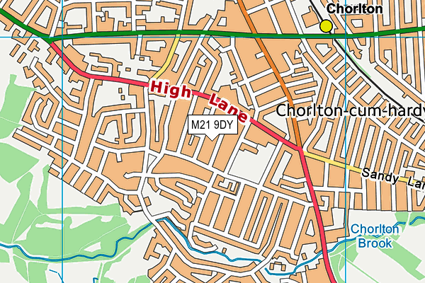 M21 9DY map - OS VectorMap District (Ordnance Survey)