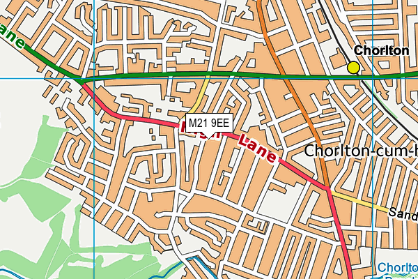 M21 9EE map - OS VectorMap District (Ordnance Survey)