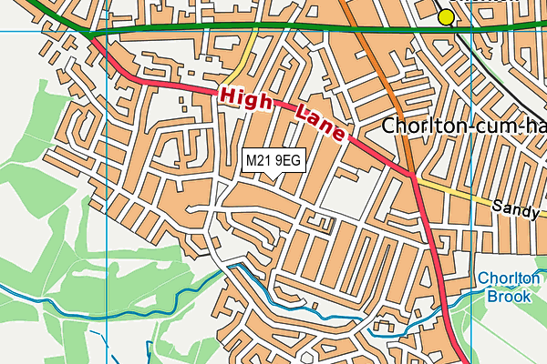 M21 9EG map - OS VectorMap District (Ordnance Survey)