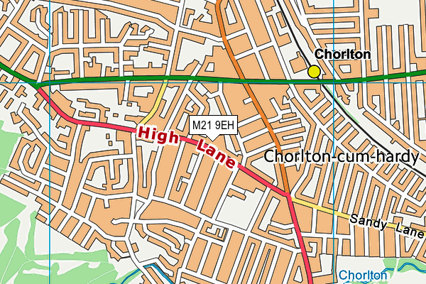 M21 9EH map - OS VectorMap District (Ordnance Survey)