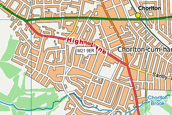 M21 9ER map - OS VectorMap District (Ordnance Survey)