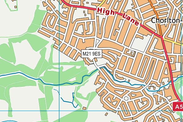 M21 9ES map - OS VectorMap District (Ordnance Survey)