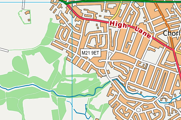 M21 9ET map - OS VectorMap District (Ordnance Survey)