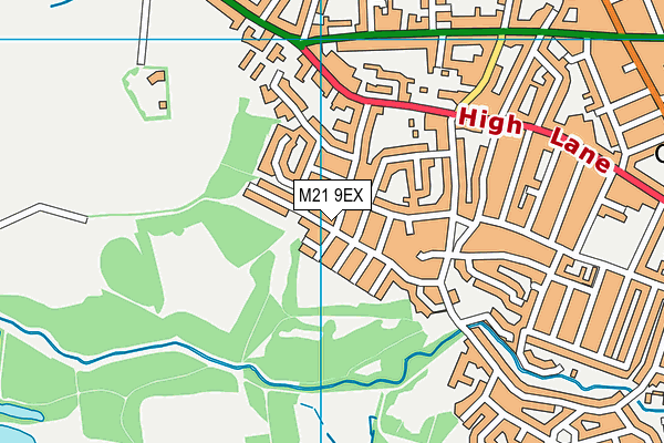 M21 9EX map - OS VectorMap District (Ordnance Survey)