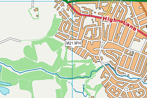 M21 9FH map - OS VectorMap District (Ordnance Survey)