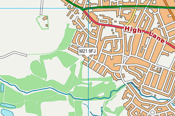 M21 9FJ map - OS VectorMap District (Ordnance Survey)