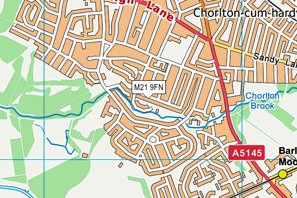 M21 9FN map - OS VectorMap District (Ordnance Survey)