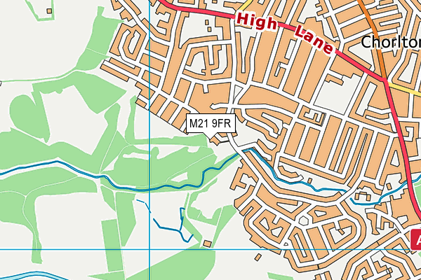 M21 9FR map - OS VectorMap District (Ordnance Survey)