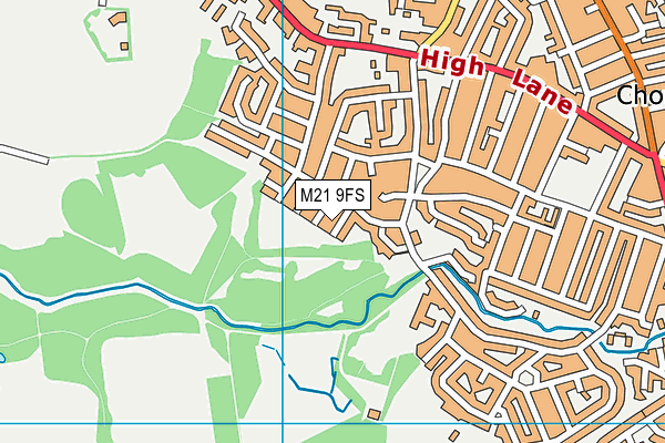 M21 9FS map - OS VectorMap District (Ordnance Survey)