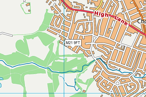 M21 9FT map - OS VectorMap District (Ordnance Survey)