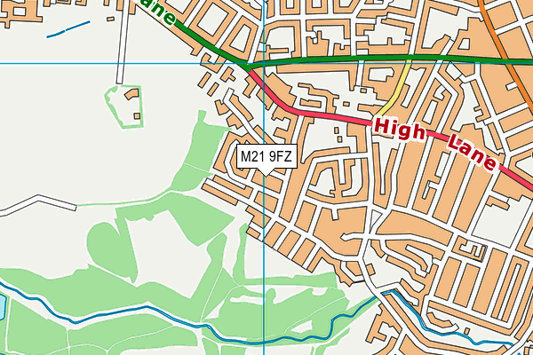 M21 9FZ map - OS VectorMap District (Ordnance Survey)