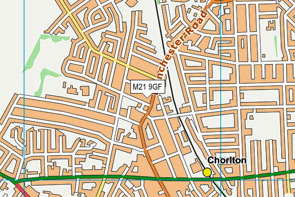 M21 9GF map - OS VectorMap District (Ordnance Survey)