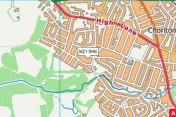 M21 9HN map - OS VectorMap District (Ordnance Survey)