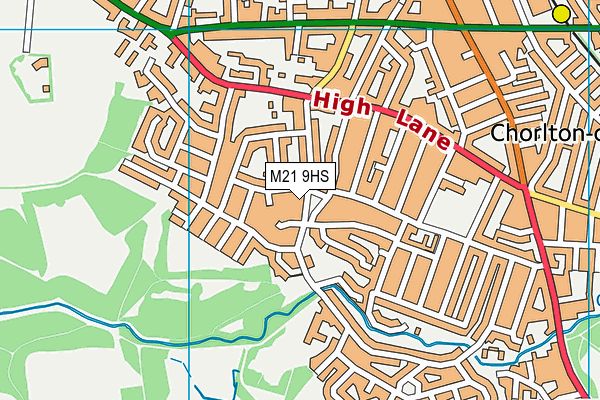 M21 9HS map - OS VectorMap District (Ordnance Survey)