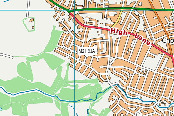 Chorlton CofE Primary School map (M21 9JA) - OS VectorMap District (Ordnance Survey)