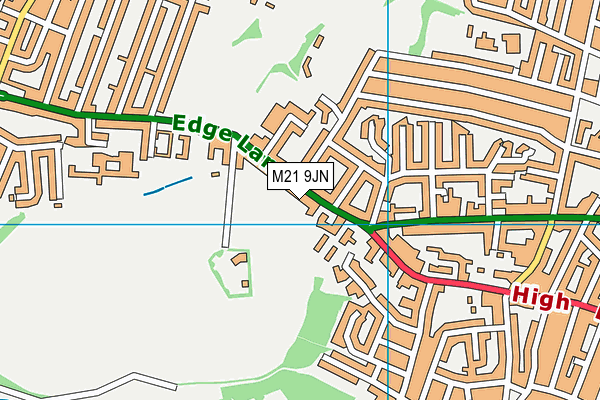 M21 9JN map - OS VectorMap District (Ordnance Survey)
