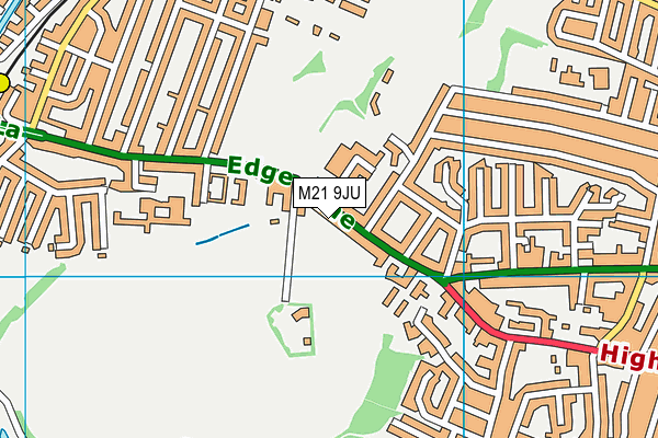 M21 9JU map - OS VectorMap District (Ordnance Survey)