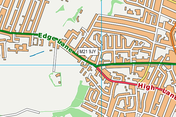 Longford Park map (M21 9JY) - OS VectorMap District (Ordnance Survey)