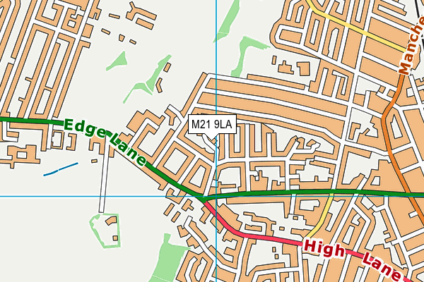 M21 9LA map - OS VectorMap District (Ordnance Survey)