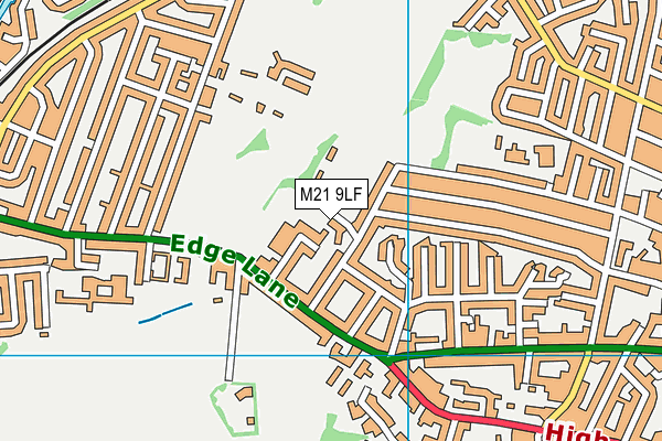 M21 9LF map - OS VectorMap District (Ordnance Survey)