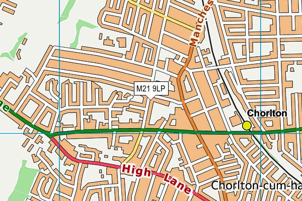 M21 9LP map - OS VectorMap District (Ordnance Survey)