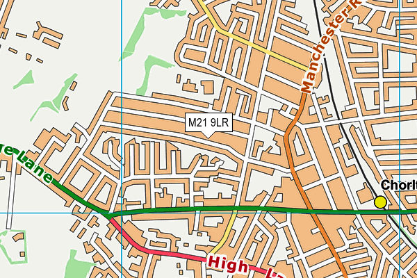 M21 9LR map - OS VectorMap District (Ordnance Survey)