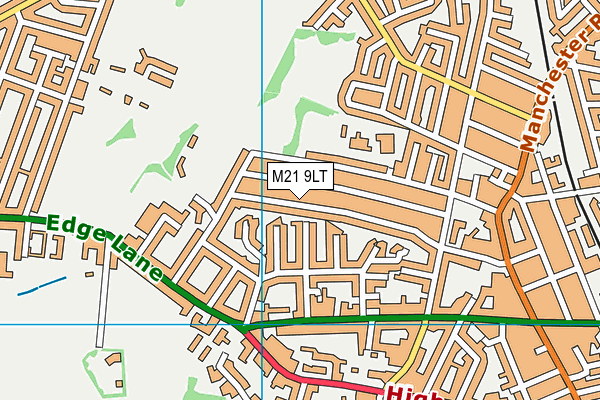 M21 9LT map - OS VectorMap District (Ordnance Survey)