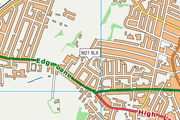 M21 9LX map - OS VectorMap District (Ordnance Survey)