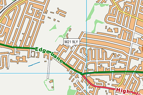 M21 9LY map - OS VectorMap District (Ordnance Survey)