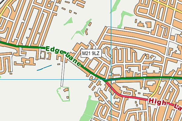 M21 9LZ map - OS VectorMap District (Ordnance Survey)