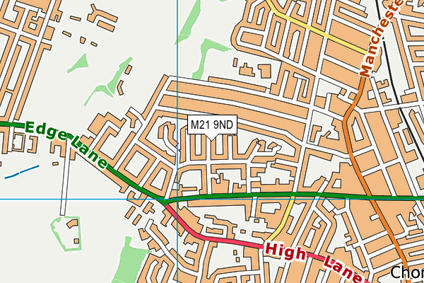 M21 9ND map - OS VectorMap District (Ordnance Survey)