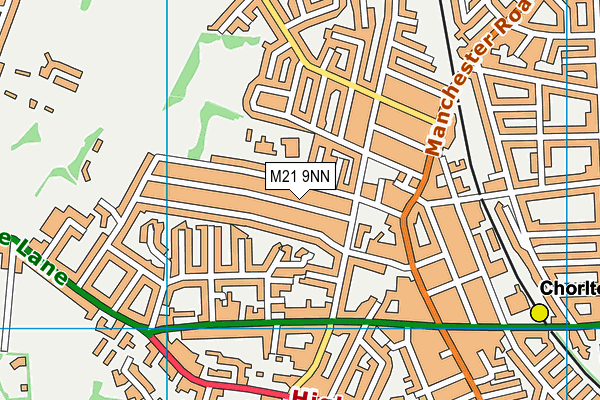 M21 9NN map - OS VectorMap District (Ordnance Survey)