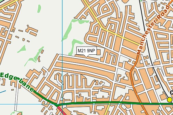 M21 9NP map - OS VectorMap District (Ordnance Survey)