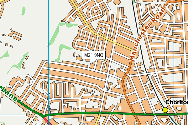 M21 9NQ map - OS VectorMap District (Ordnance Survey)