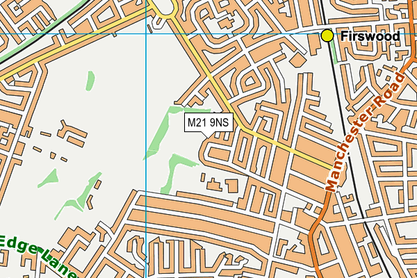 M21 9NS map - OS VectorMap District (Ordnance Survey)