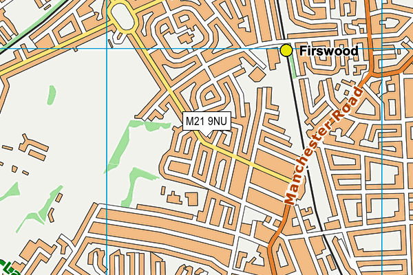 M21 9NU map - OS VectorMap District (Ordnance Survey)