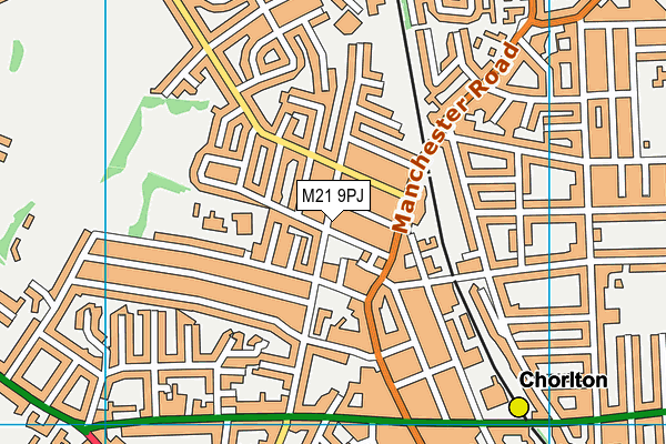 M21 9PJ map - OS VectorMap District (Ordnance Survey)