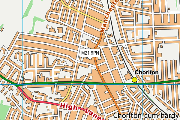 M21 9PN map - OS VectorMap District (Ordnance Survey)