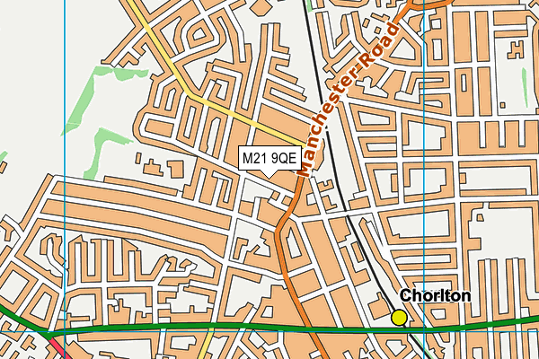 M21 9QE map - OS VectorMap District (Ordnance Survey)