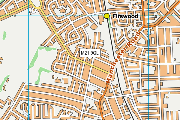 M21 9QL map - OS VectorMap District (Ordnance Survey)