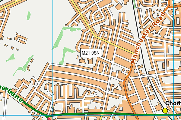 M21 9SN map - OS VectorMap District (Ordnance Survey)