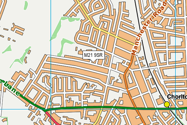 M21 9SR map - OS VectorMap District (Ordnance Survey)