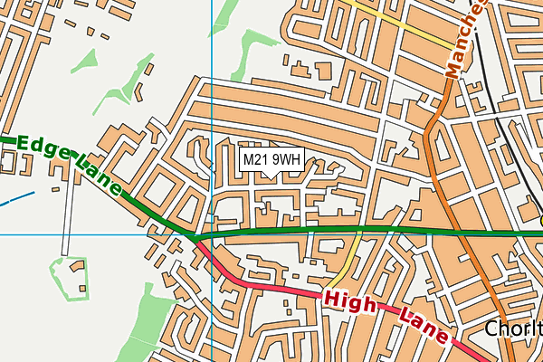M21 9WH map - OS VectorMap District (Ordnance Survey)